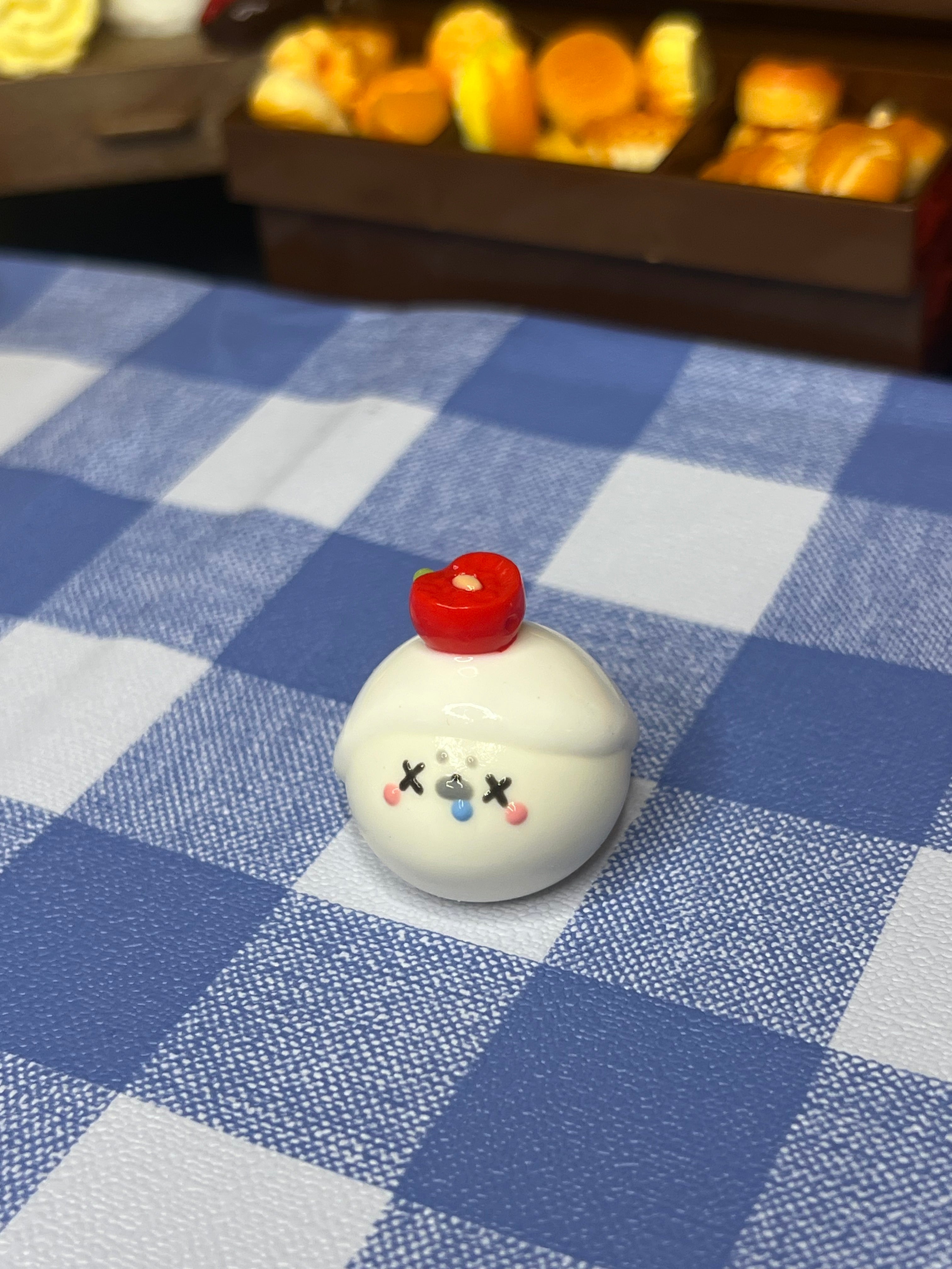 Kawaii Seal Winking Cherry Mochi Squishy
