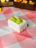 Mini Green Pear Market Crate Taba Squishy