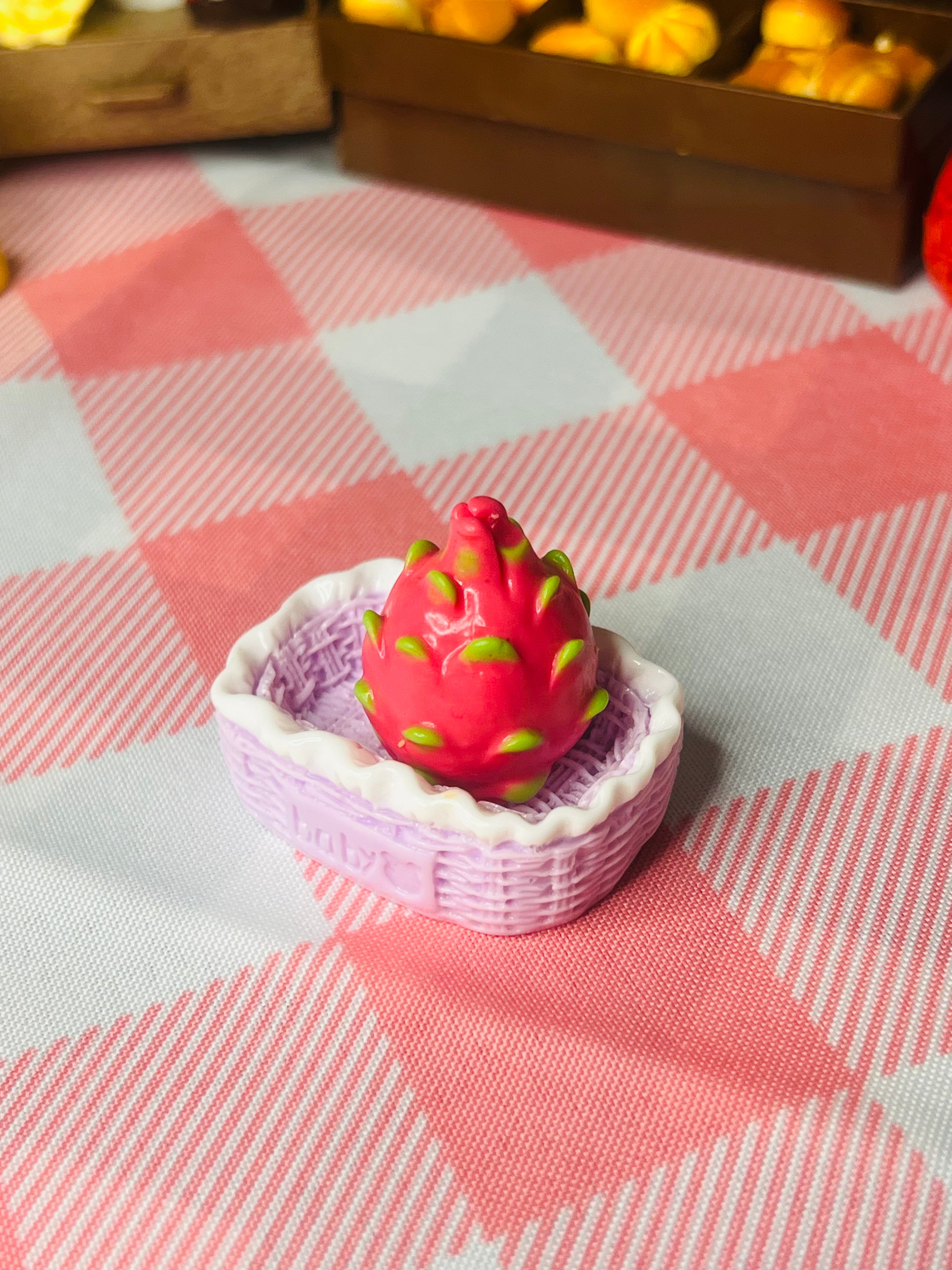 Mini Dragon Fruit Basket Taba Squishy