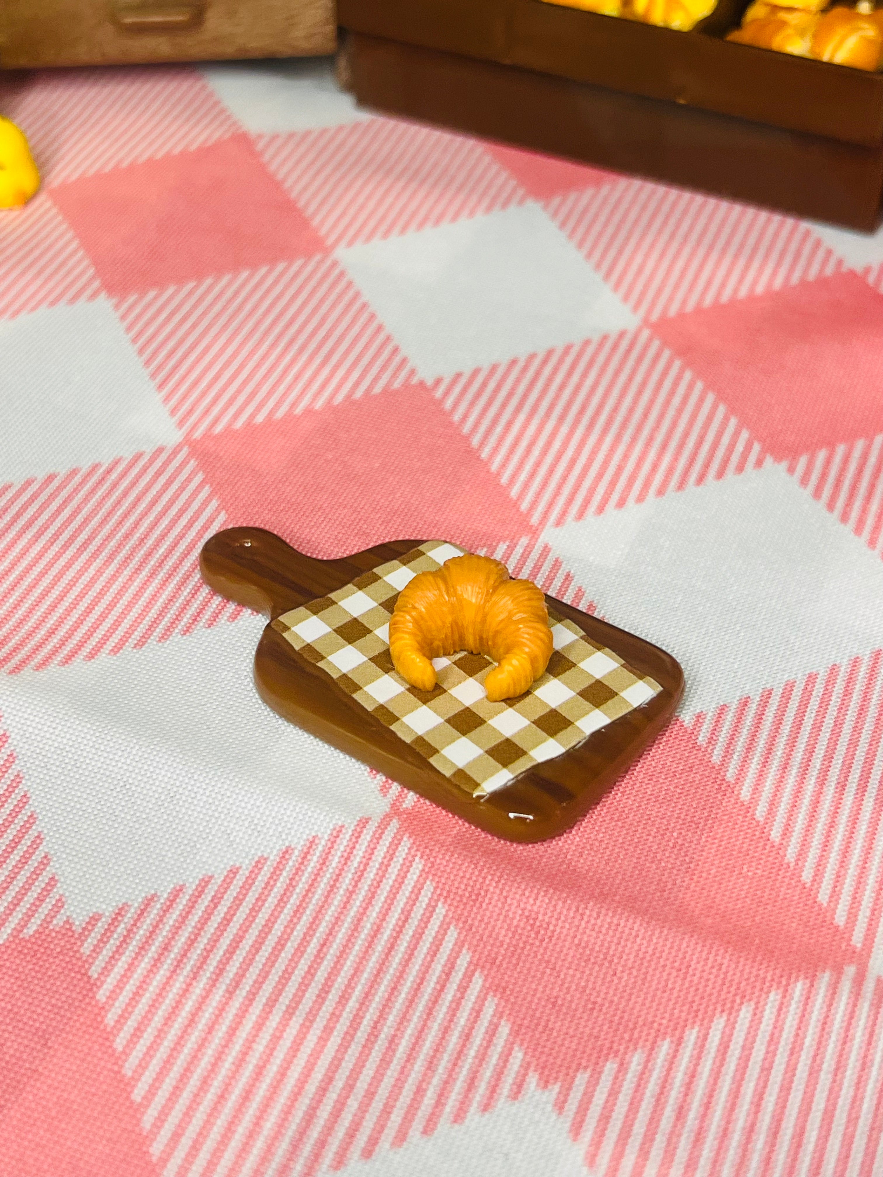 Mini Golden Croissant Board Taba Squishy