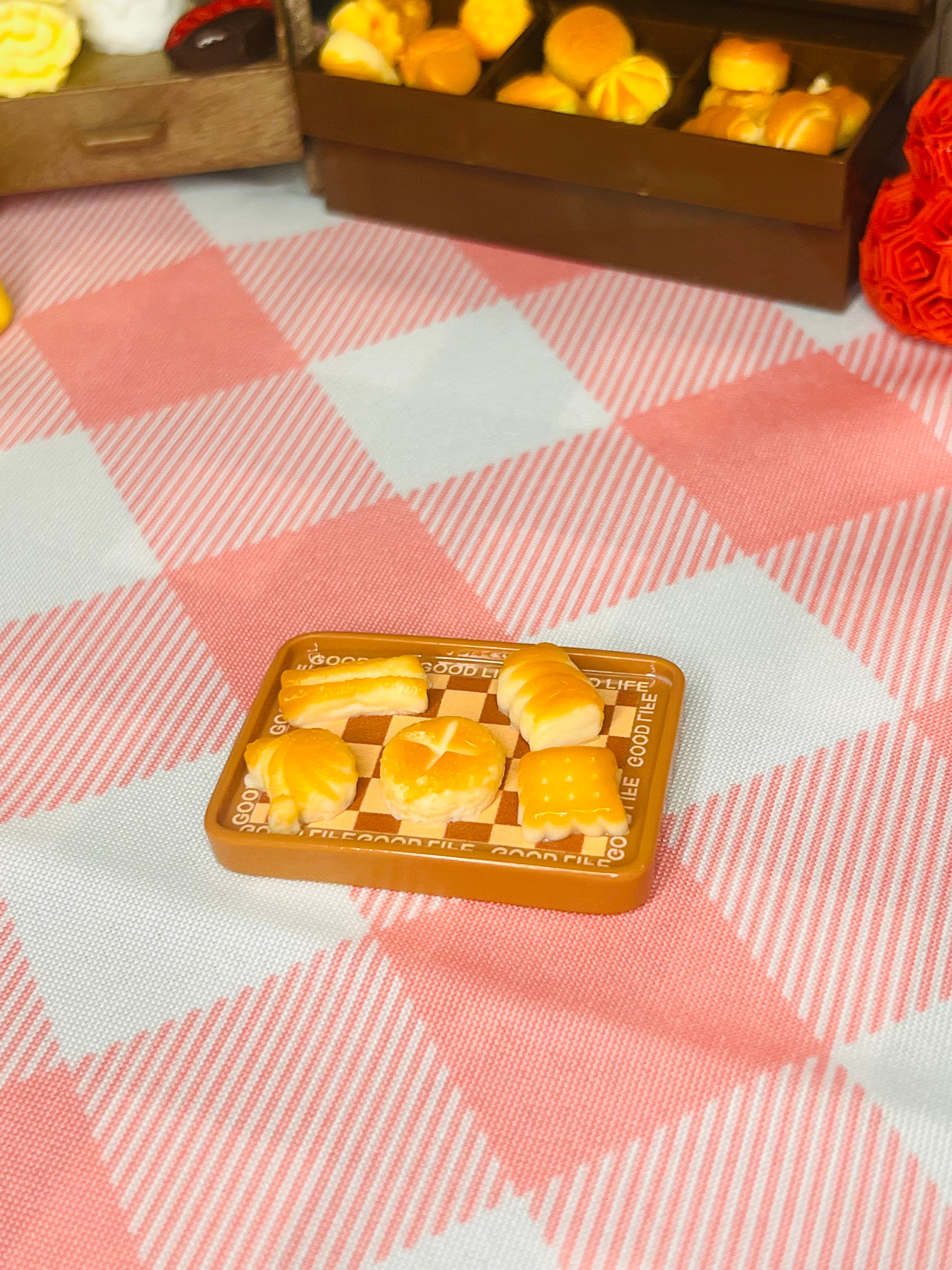 Mini Fresh Bread Basket Tray Taba Squishy