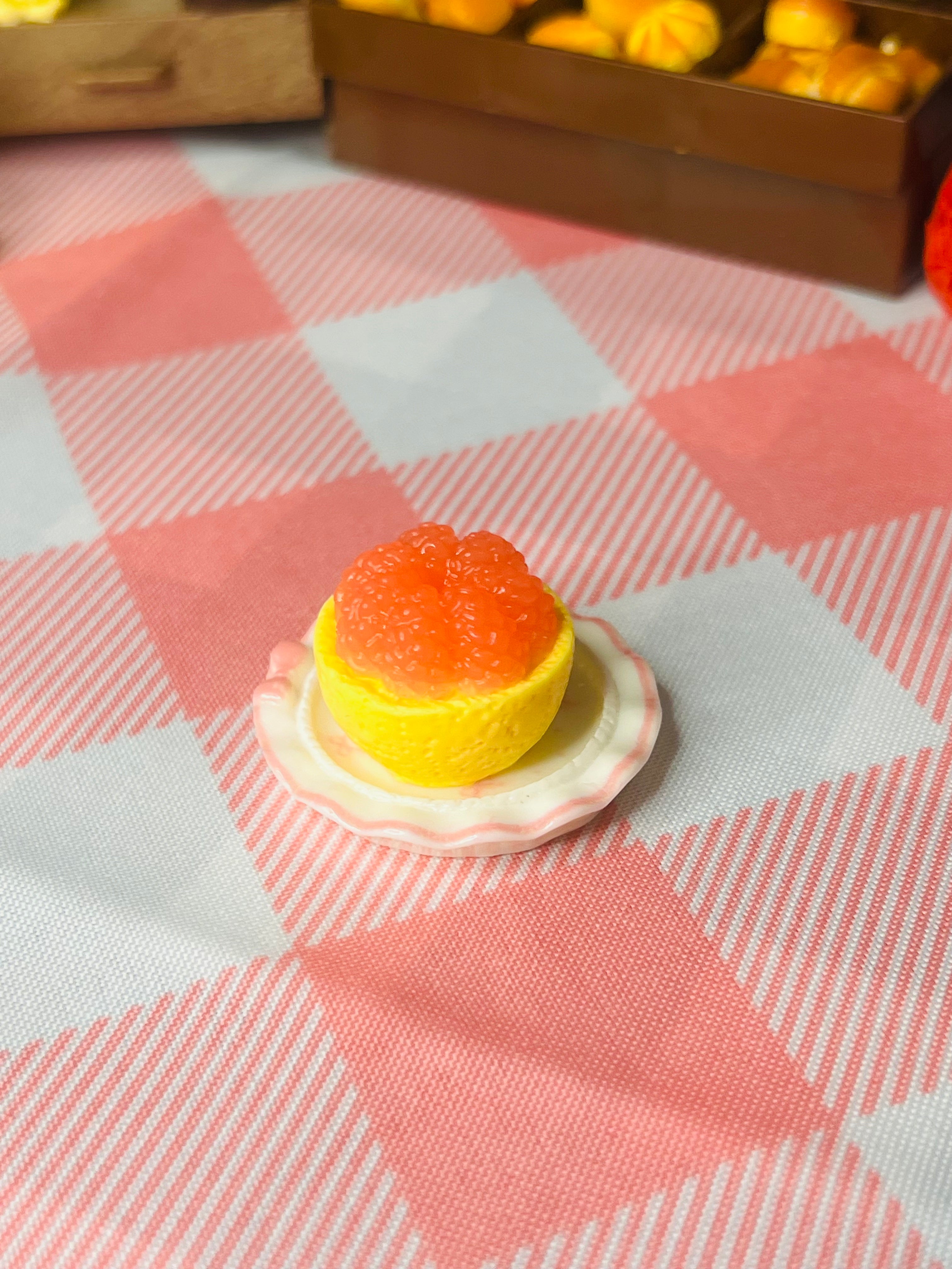 Mini Peach Sunrise Tart Taba Squishy
