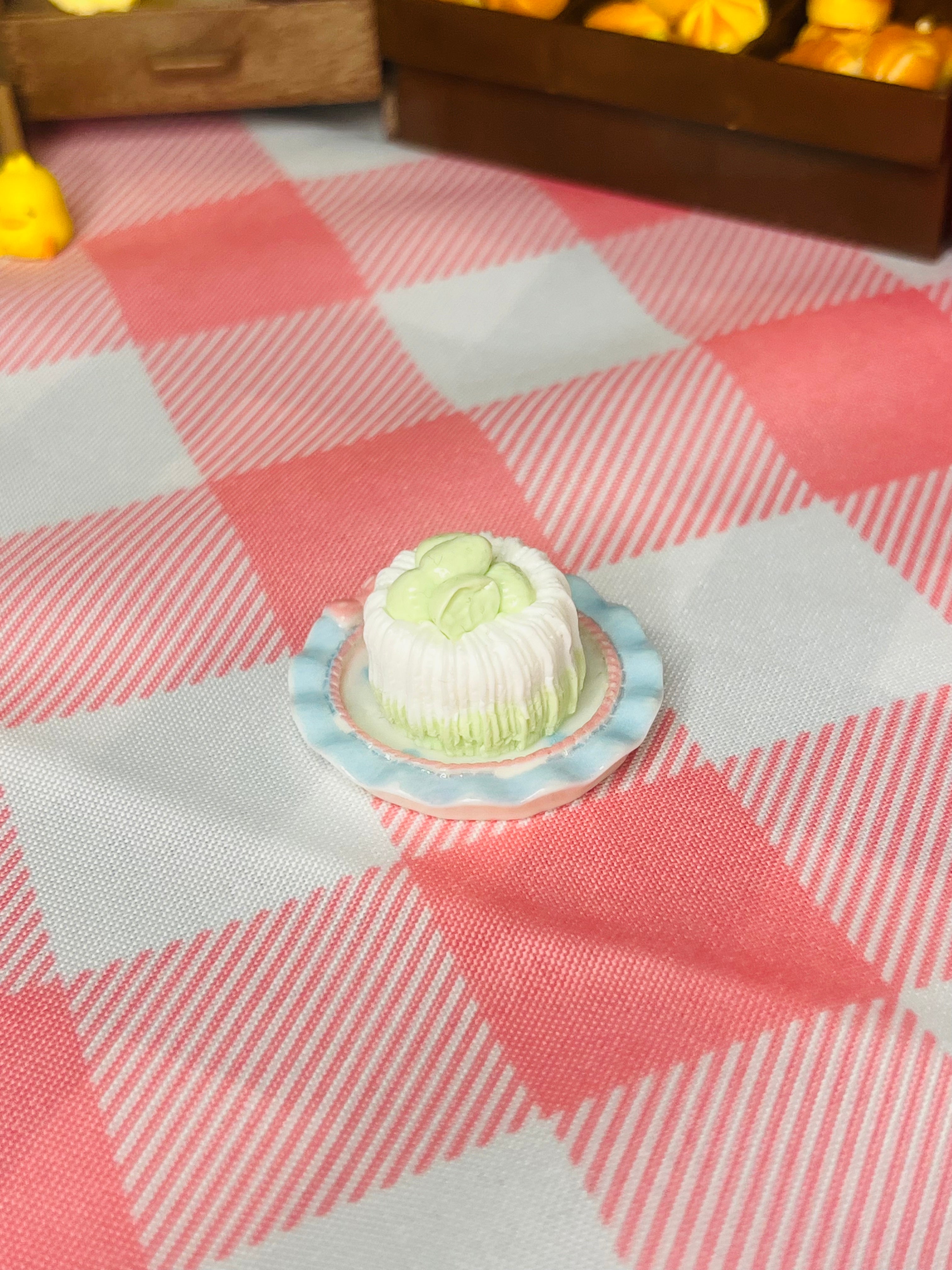 Mini Mint Swirl Cream Cake Taba Squishy