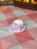 Mini Lavender Fluffy Cream Cake Taba Squishy