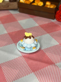 Mini Blue Choco Bow Cake Taba Squishy