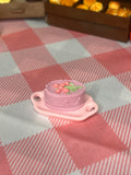 Mini Pink Sprinkle Tray Cake Taba Squishy