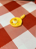 Sunny Egg Pan Mini Taba Squishy from Mini Street Bites Series on a cute mini food display