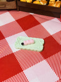 Sakura Milk Mochi Plate Mini Taba Squishy from Mini Street Bites Series on a cute mini food display