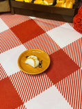 Little Dumpling Plate Mini Taba Squishy from Mini Street Bites Series on a cute mini food display