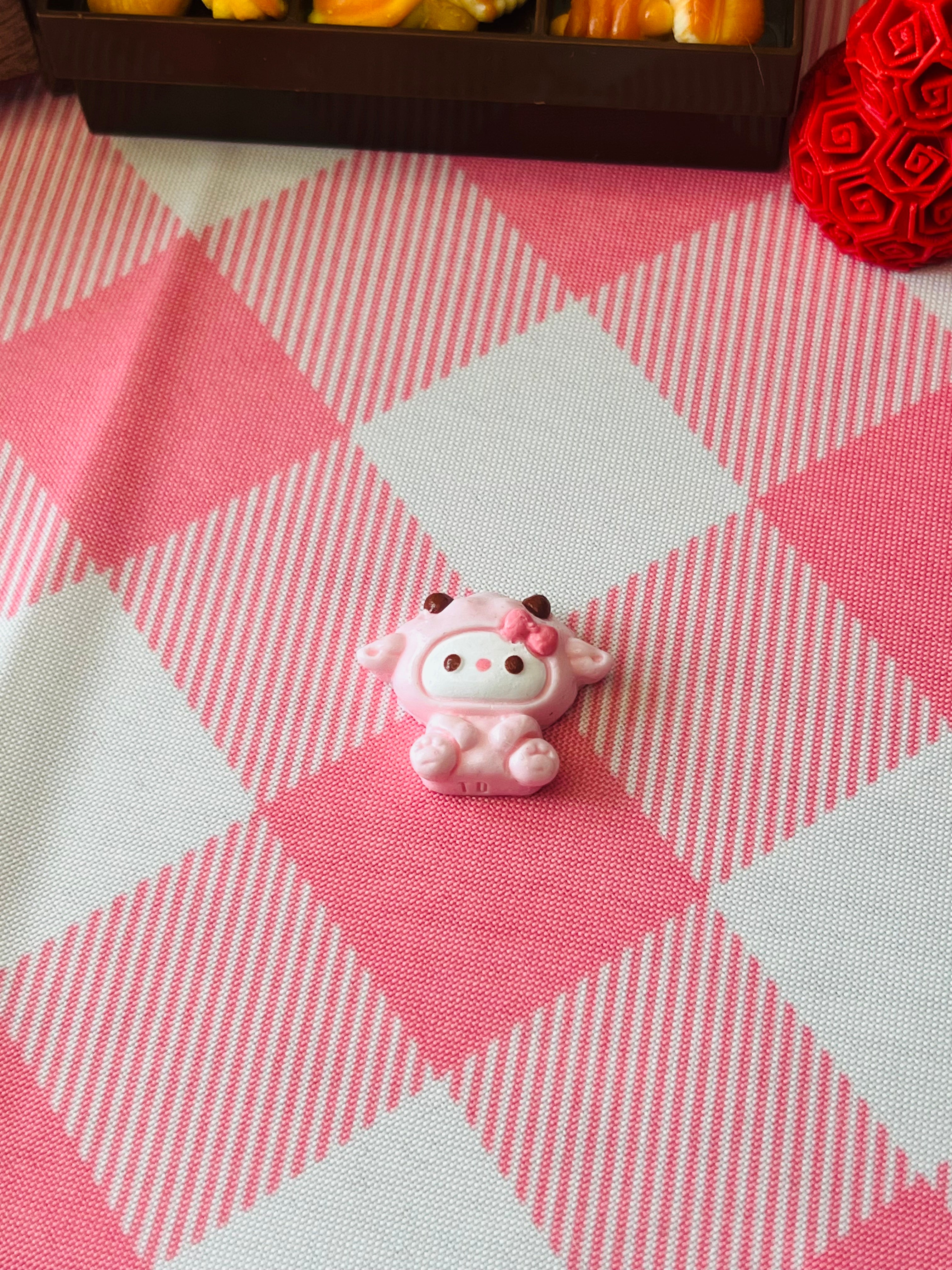 Tiny Pink Bear Hug Mini Taba Squishy