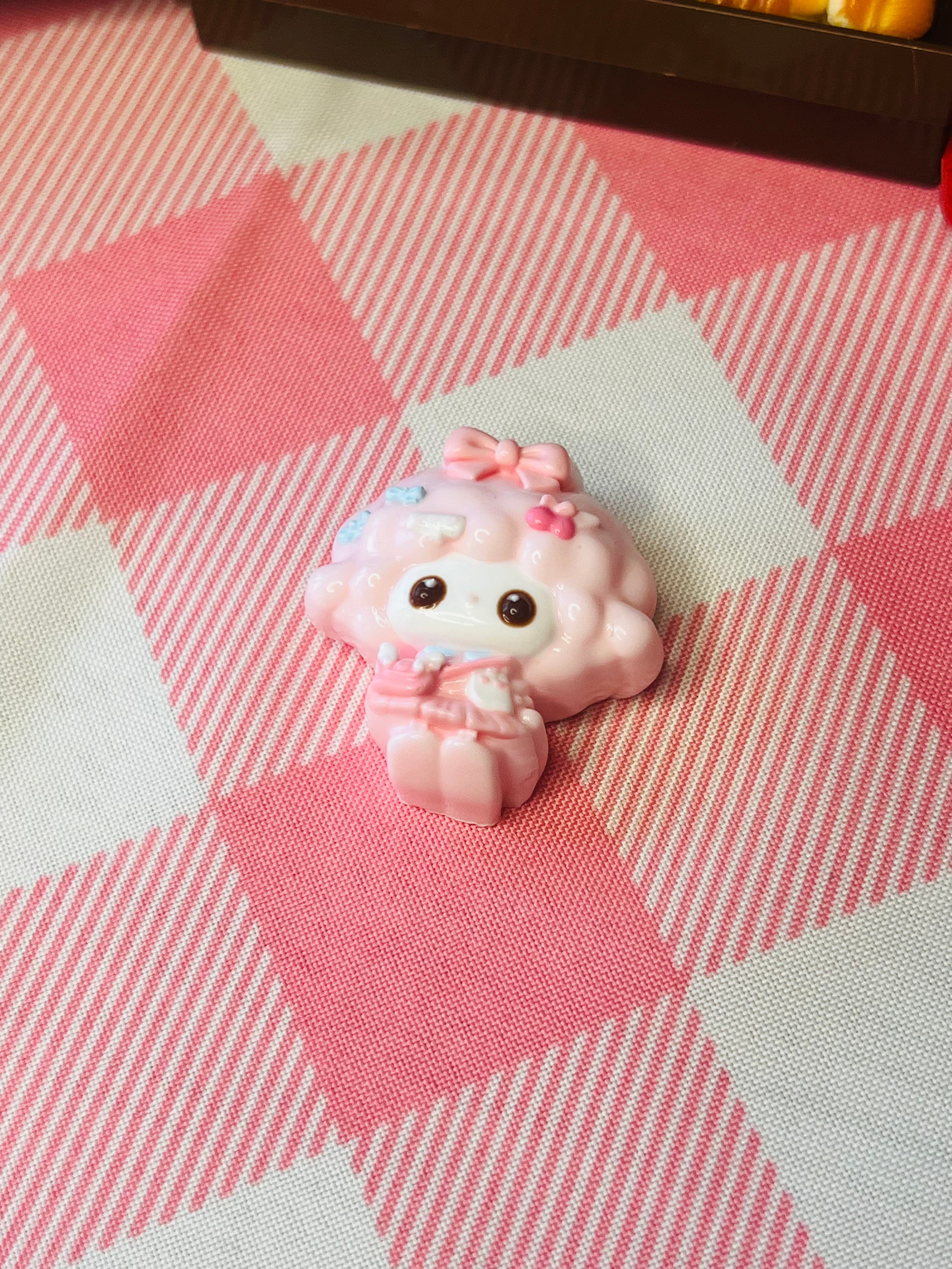 Pink Bow Cloud Pup Mini Taba Squishy