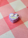 Purple Happy Heart Duo Mini Taba Squishy