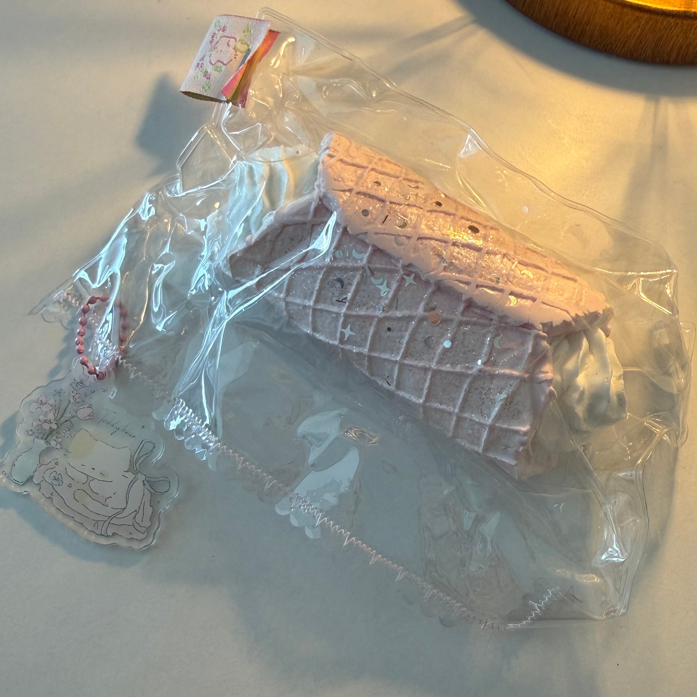 TABA003 Pink Waffle Cake Small TABA Squishy image 3